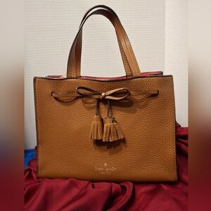 kate spade Haynes Street Isobel Satchel with Red Interior Crossbody Strap 10x8